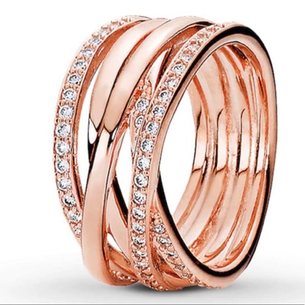 rosegold plated pandora ring